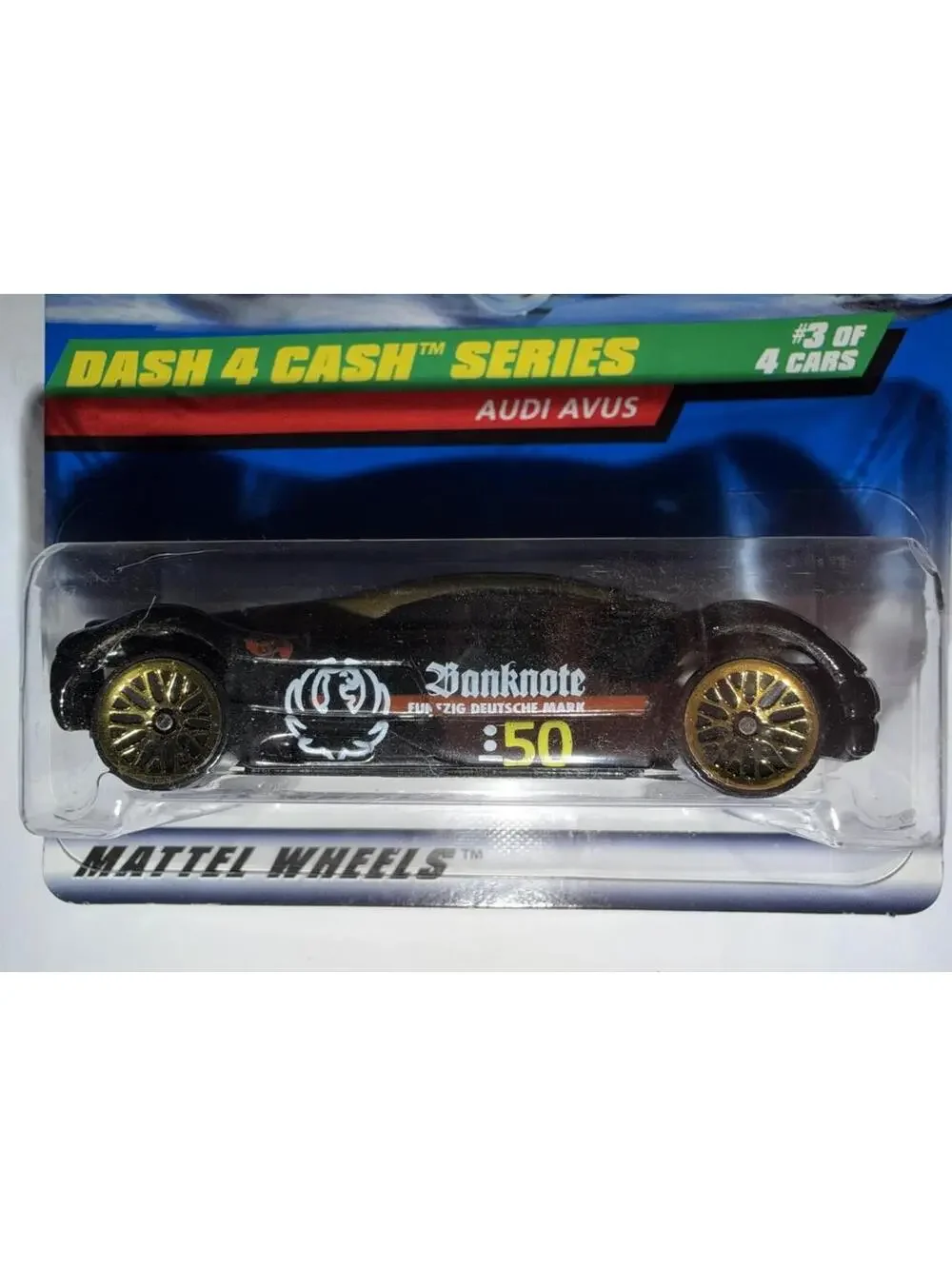 Hot Wheels Dash 4 Cash Audi Avus 1972 1:64 Diecast Car - Black/Gold (18789)